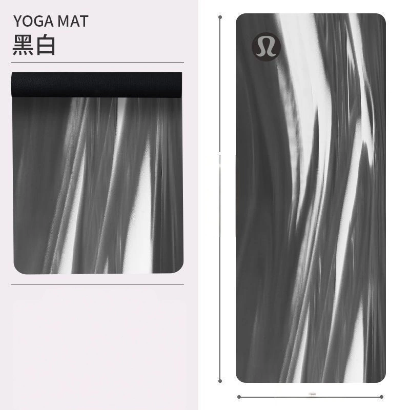 5mm Thick Natural Rubber Marble Swirl Yoga Mat, Non-Slip Soundproof Workout Mat for Women, Dual-Sided Anti-Skid Pilates Fitness Mat, 3 Fluid Print Patterns