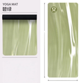5mm Thick Natural Rubber Fluid Marble Swirl Yoga Mat, Non-Slip Soundproof Workout Mat for Women, Dual-Sided Anti-Skid Pilates Fitness Mat, 4 Artistic Print Patterns