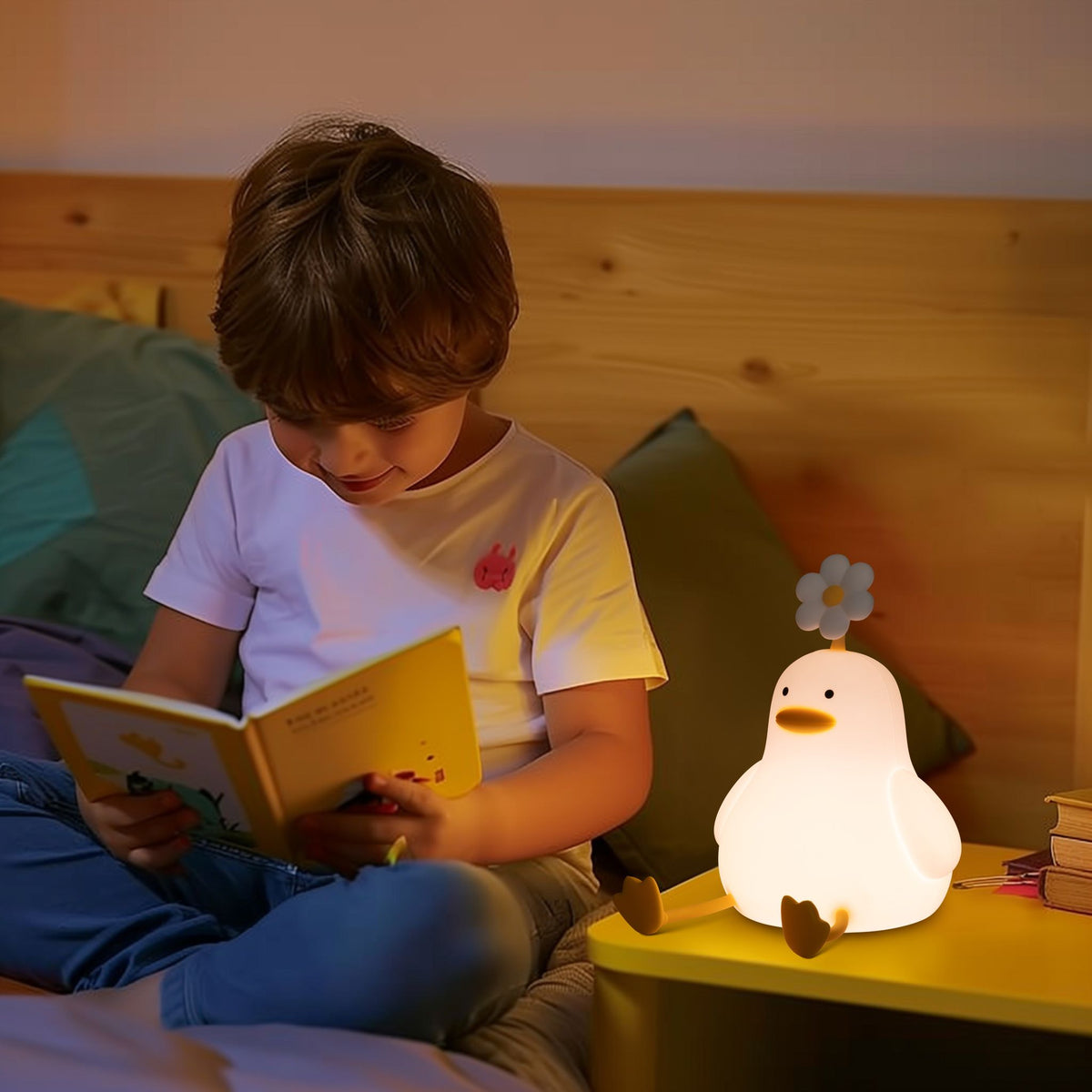 LED Night Light USB Rechargeable Touch Control Bedtime Lamp - Duck