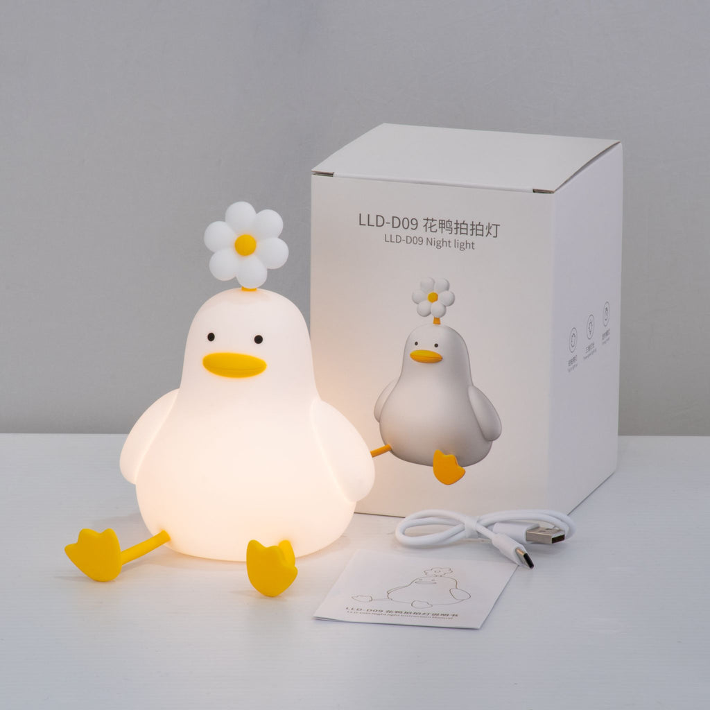 LED Night Light USB Rechargeable Touch Control Bedtime Lamp - Duck