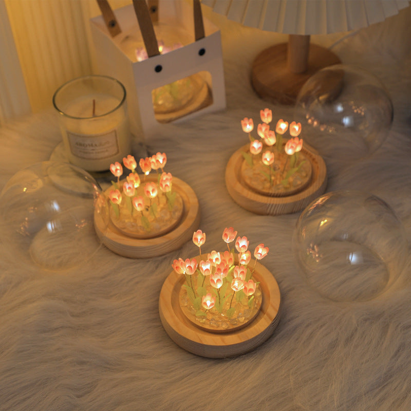 🌷 Tulip LED Night Light, USB Plug-in, Great Gift for Baby & Girls